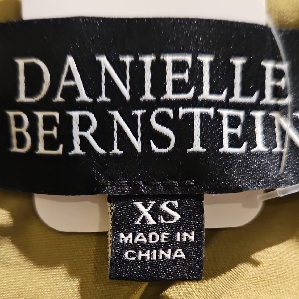 DANIELLE BERNSTEIN Olive Leather Jacket - image 2